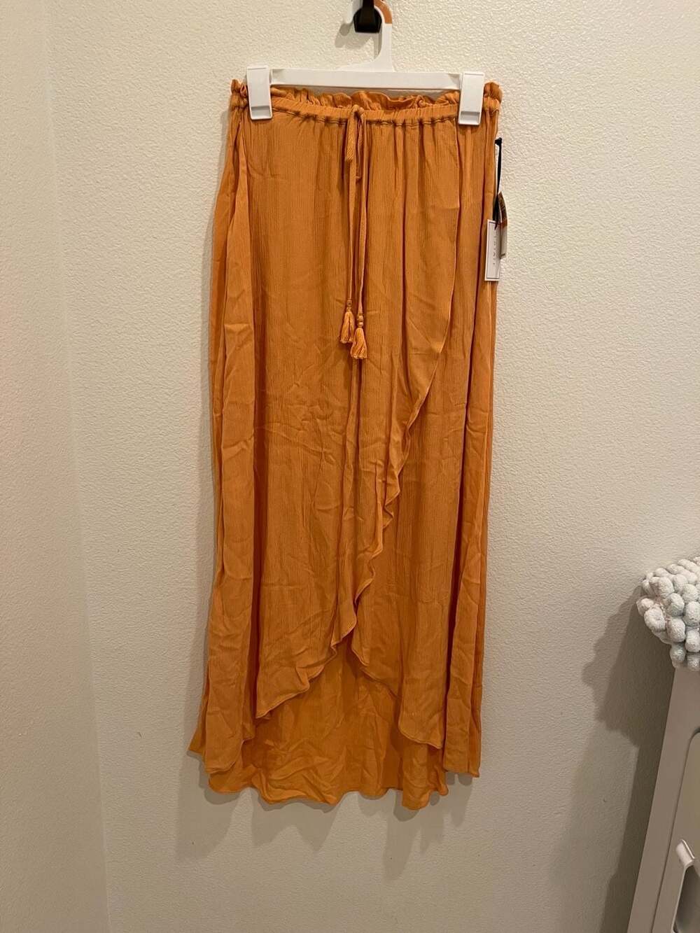 1. STATE Desert Oasis Orange Canyon High-Low Wrap Maxi Skirt - Picture 2 of 8